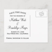 Carte de mariage Fleurs de Ne m'oubliez pas pour l (Dos)