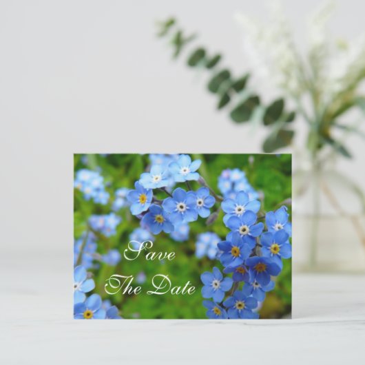 Carte de mariage Fleurs de Ne m'oubliez pas pour l (Debout devant)