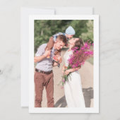 Carte de mariage Fleurs de Pampas Rose à conserver (Dos)