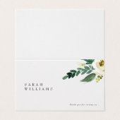 Carte de Mariage Floral Blanc (Outside Unfolded)