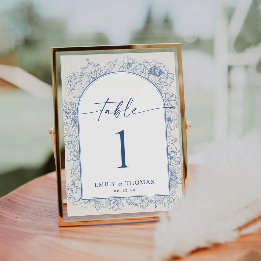 Carte de Mariage Floral Chinoiserie