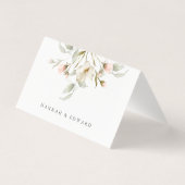 Carte de Mariage floral élégante Blanc Sage Blush (Back)