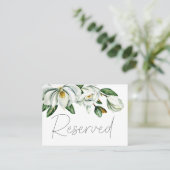 Carte de Mariage Floral Rustique Magnolia blanche (Debout devant)