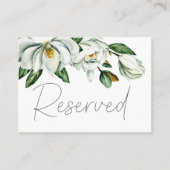 Carte de Mariage Floral Rustique Magnolia blanche (Devant)