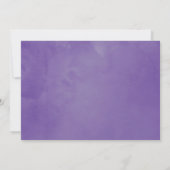 Carte de mariage florale à thème violet ultra pour (Dos)