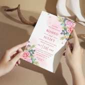 Carte de mariage florale aquarelle du jardin d'été