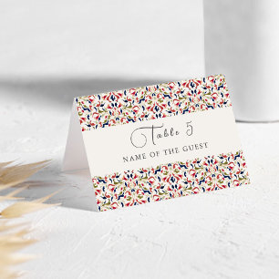 Carte de mariage florale botanique Paisley