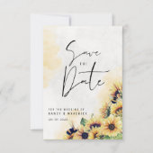 Carte de mariage florale élégante pour sauvegarder (Devant)