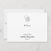 Carte de mariage florale personnalisée pour annonc (Dos)
