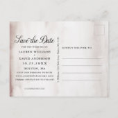 Carte de mariage florale Rose de Bourgogne Photo R (Dos)