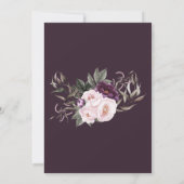 Carte de Mariage florale Russe Propre Purple Peony (Dos)