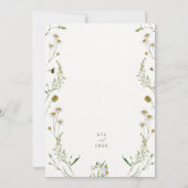 Carte de mariage florale 'Save the Date' (Dos)
