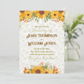 Carte de mariage florale simple (Debout devant)