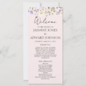 Carte de mariage florale simple et moderne avec fl (Devant)