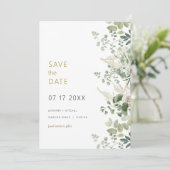 Carte de mariage 'Forest Greenery' pour annoncer l (Debout devant)