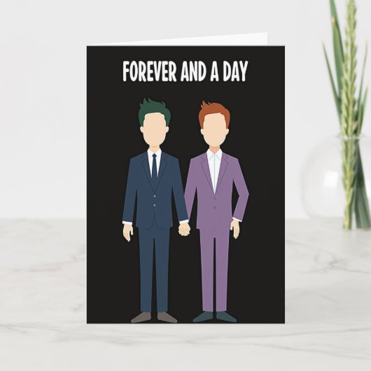 Carte de mariage gay pour amour éternel (Devant)