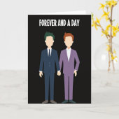 Carte de mariage gay pour amour éternel (Fleur jaune)