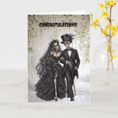 Carte de mariage gothique (Fleur jaune)