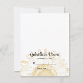 Carte de Mariage graphique de tournesol jaune (Devant)