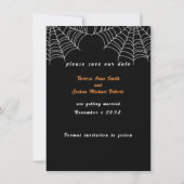 Carte de mariage Halloween à plat 'Save The Date' (Dos)