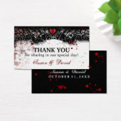 Carte de Mariage Halloween Blood Splatter Merci (Bureau)