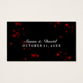 Carte de Mariage Halloween Blood Splatter Merci (Dos)