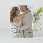 Carte de mariage hivernal simple moderne (Debout devant)