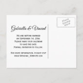 Carte de mariage Hortensia Rose tendre 'Save the D (Dos)