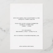 Carte de mariage intime avec calligraphie moderne (Verso)