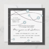 Carte de mariage islamique nikka bismillah fleurs (Dos)