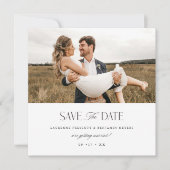 Carte de mariage Jacquard Crest Save the Date avec (Devant)