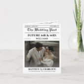 Carte de mariage 'Journal - Enregistrez la date' (Devant)