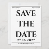 Carte de mariage 'Journal - Enregistrez la date' (Dos)