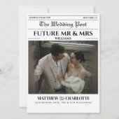 Carte de mariage 'Journal - Enregistrez la date' (Devant)