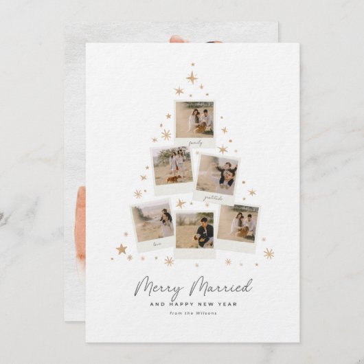 Carte de Mariage Joyeux Rustique (Devant / Derrière)