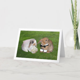 Carte de mariage lapin