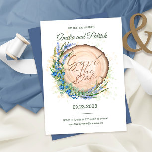 Carte de mariage 'Lavande Bleuet' pour annoncer la