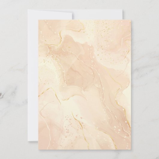 Carte de Mariage Luxueuse Unique – Dorée Personnal (Dos)