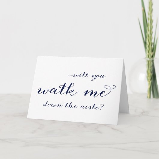 Carte de mariage 'M'accompagnerez-vous jusqu'à l'a (Devant)