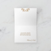 Carte de mariage marocaine de Merci d'or bleu de (Intérieur)