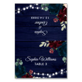 Carte de mariage Marsala & Fleurs Navy (Par défaut)