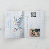 Carte de mariage Meadow avec code QR Destination P (Intérieur)
