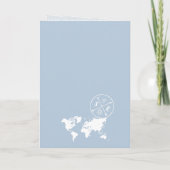 Carte de mariage Meadow avec code QR Destination P (Dos)