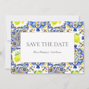 Carte de mariage Méditerranée Lemon Save The Date
