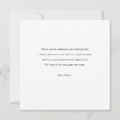 Carte de Mariage Merci photo moderne simple (Dos)