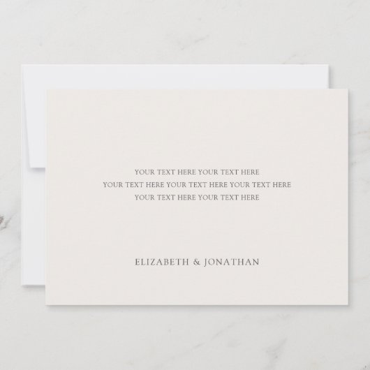 Carte de Mariage Merci photo moderne simple (Dos)