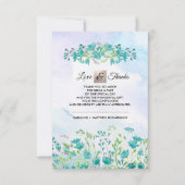 Carte de Mariage Merci Wild Meadow (Devant)