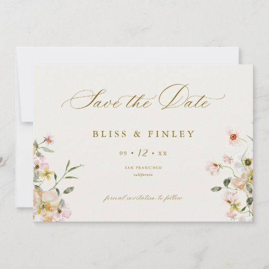 Carte de mariage minimale de sauvegarde de date de (Devant)