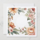 Carte de mariage minimaliste à fleurs aquarelles (Dos)
