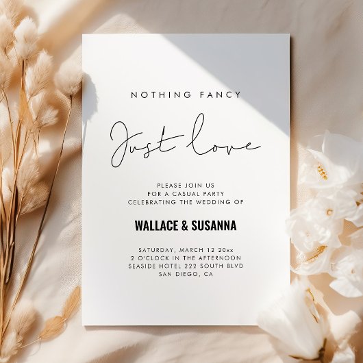 Carte de mariage minimaliste et simple